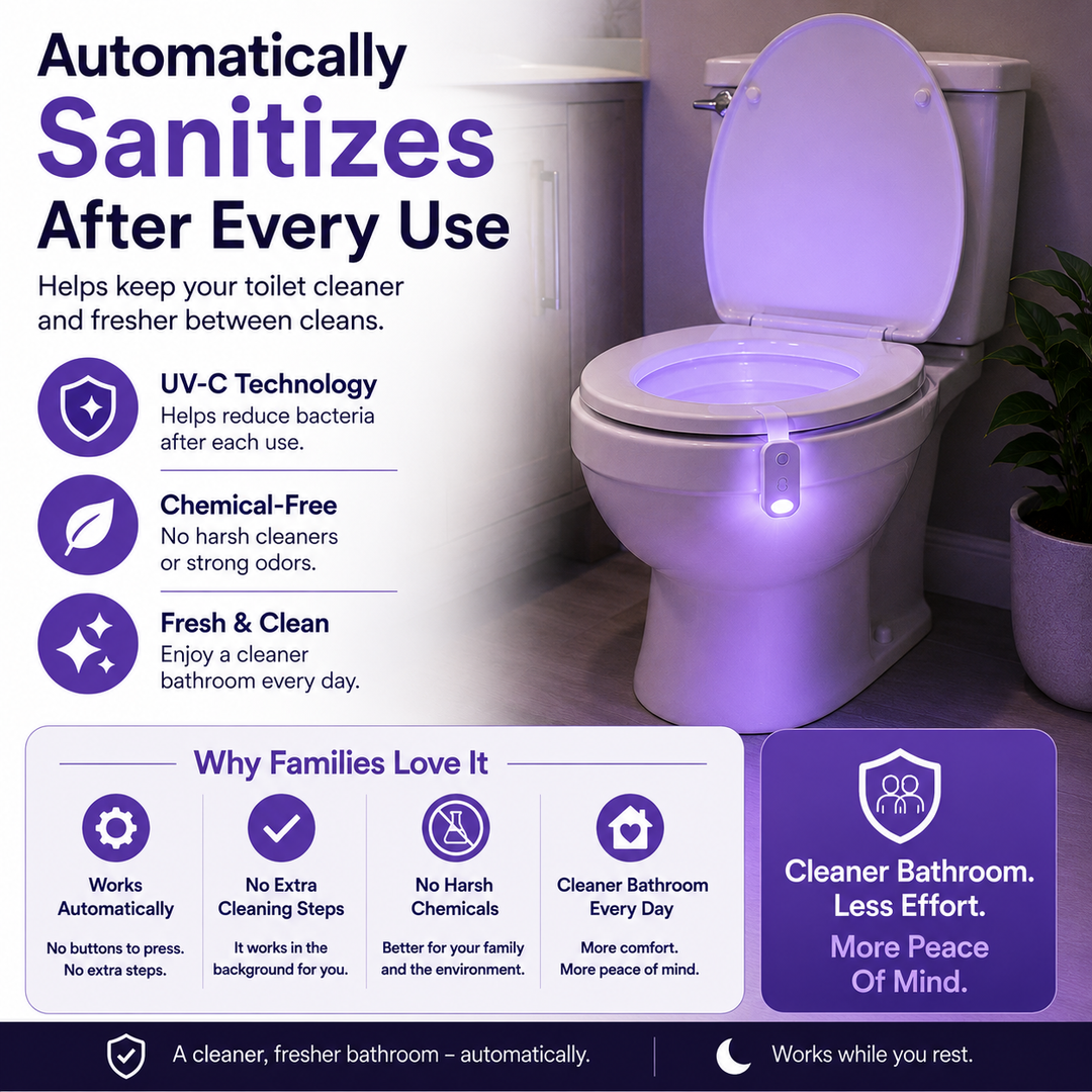 SafeNight™ Motion Sensor Toilet Light & Sanitizer