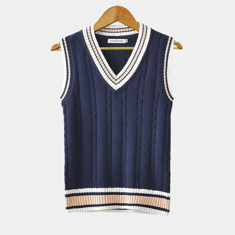 Knit Vest - Patterned Knit & Structured Torso Warmth