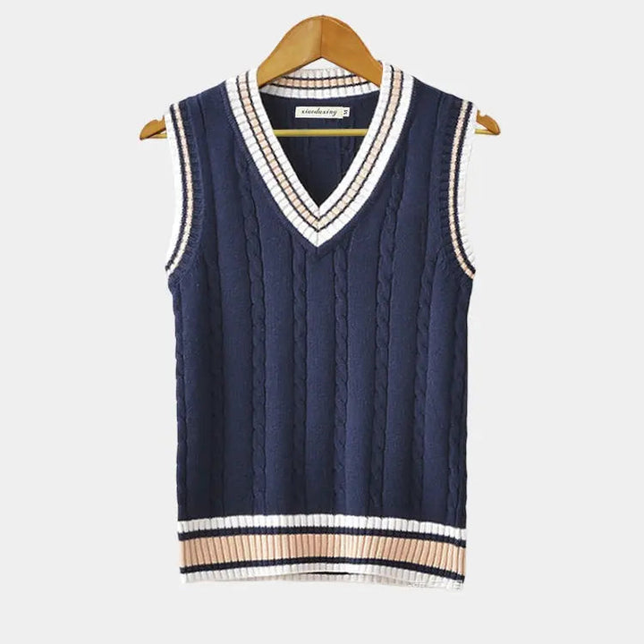 Knit Vest - Patterned Knit & Structured Torso Warmth