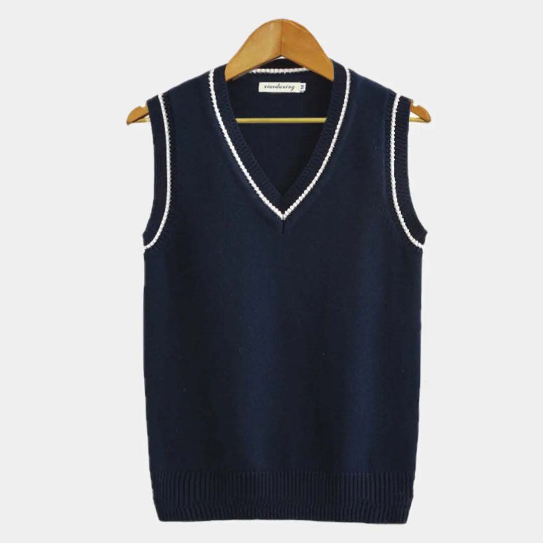 Knit Vest - Patterned Knit & Structured Torso Warmth