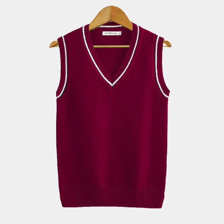 Knit Vest - Patterned Knit & Structured Torso Warmth