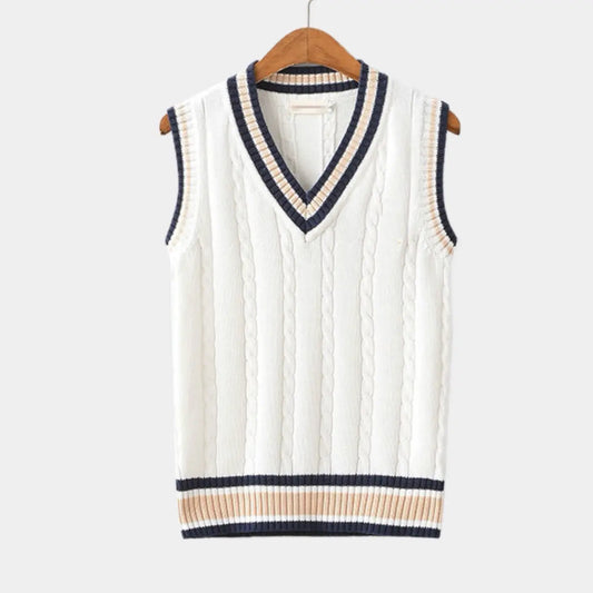 Knit Vest - Patterned Knit & Structured Torso Warmth