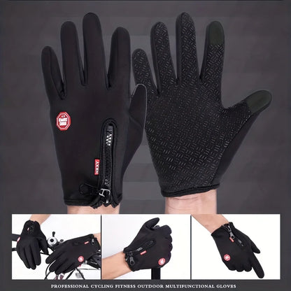 Waterproof Thermal Touchscreen Winter Gloves — Windproof, Warm, Ideal for Running, Hiking & Skiing