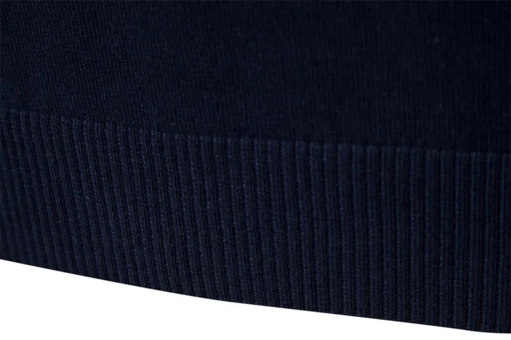 Soft-Blend Sweater – Striped Surface & Zip Ventilation