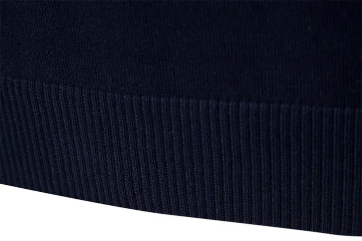 Soft-Blend Sweater – Striped Surface & Zip Ventilation