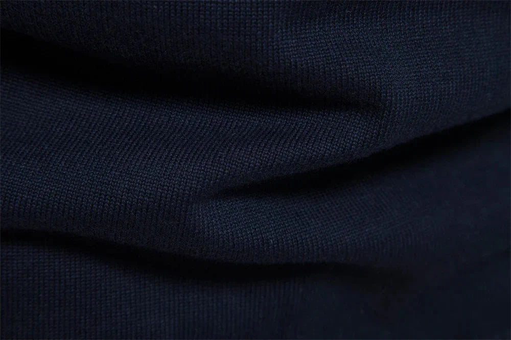 Soft-Blend Sweater – Striped Surface & Zip Ventilation