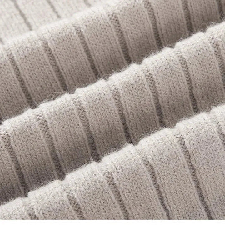 Sweater - High Collar Spun Blend & Half Zip Adjusts Fit