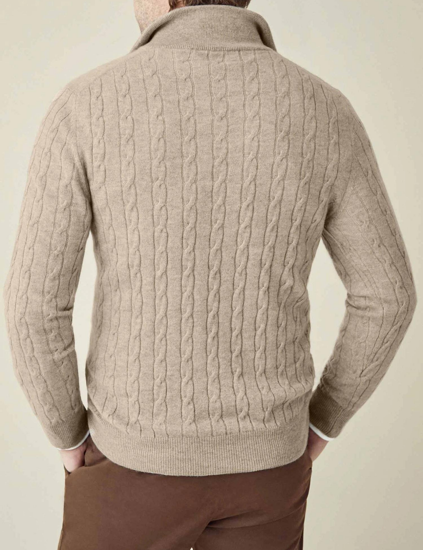 Zac Zipper Sweater - Cable Knit Texture & Adjustable Warmth