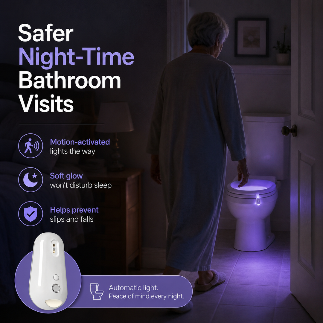 SafeNight™ Motion Sensor Toilet Light & Sanitizer