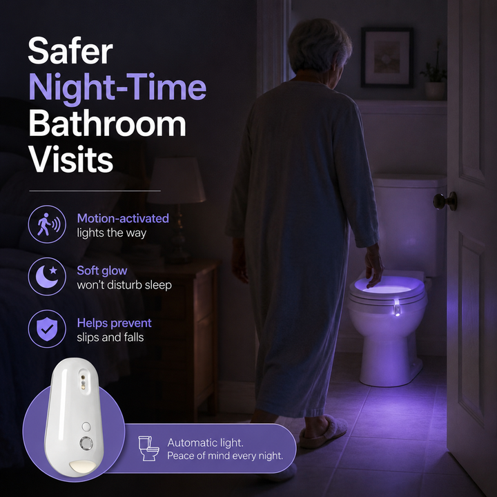 SafeNight™ Motion Sensor Toilet Light & Sanitizer
