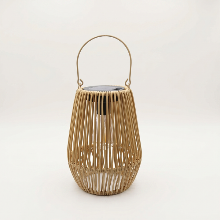 Solar Rattan Hanging Lantern Light