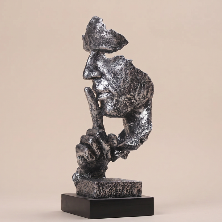 Abstract Face Silence Sculpture